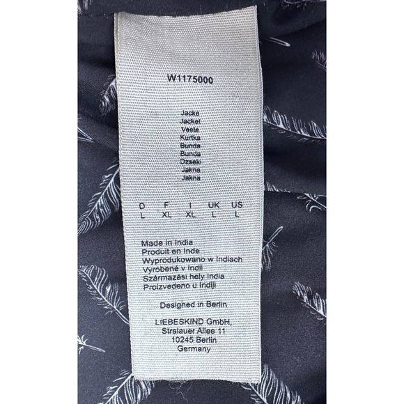 VTG Liebeskind Berlin Green Leather Jacket Sz L Poly Lined Adjustable Waist - Picture 9 of 10